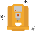 icone machine à café automatique professionnelle