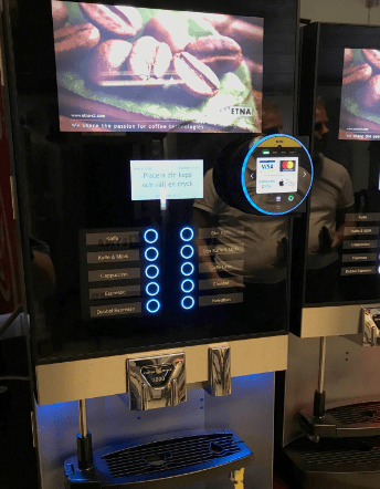 photo machine à café avec paiement par carte