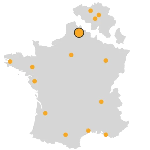 Carte de France, Lille mis en avant