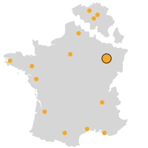 Carte de France, Nancy mis en avant