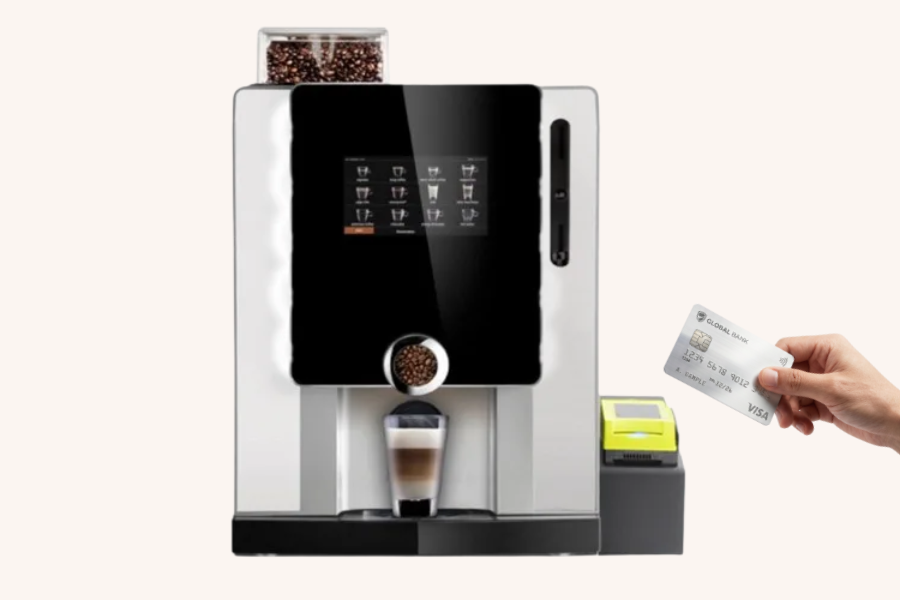 machine à café rheavendor avec paiement