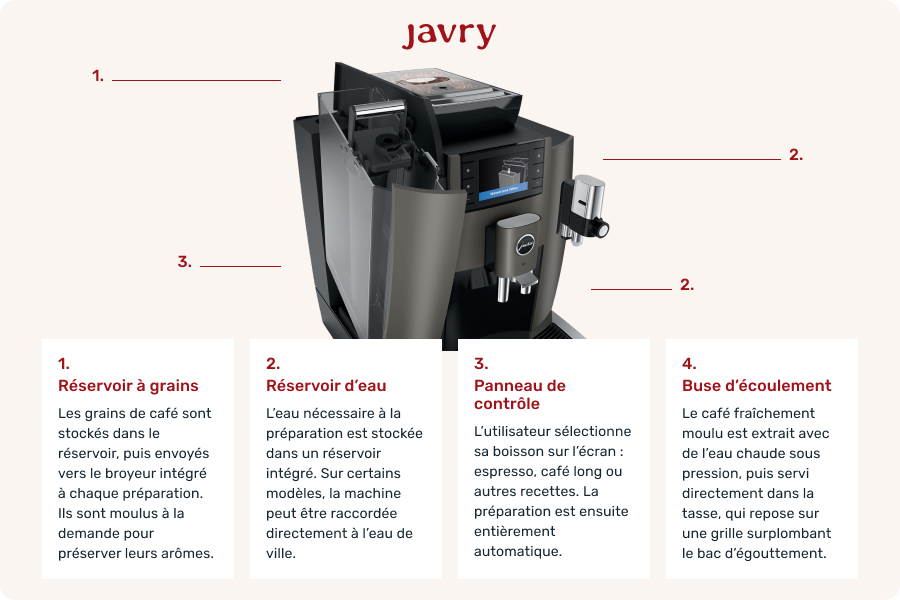 comment fonctionne une machine à café automatique à grains ?